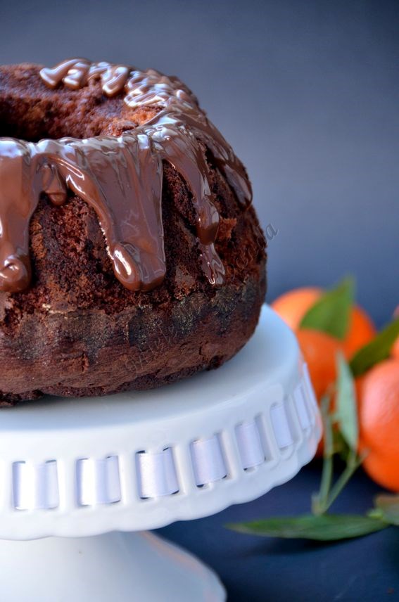 Torta al cioccolato e confettura di mandarini