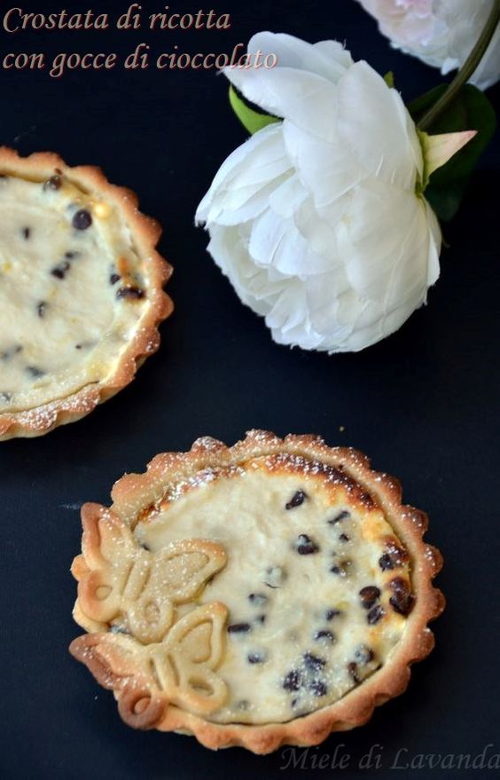 Crostata di ricotta con gocce di cioccolato