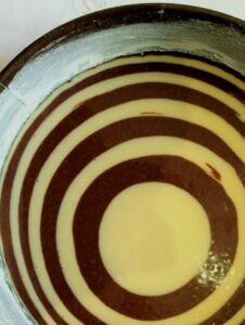 Torta zebrata vaniglia cacao senza burro