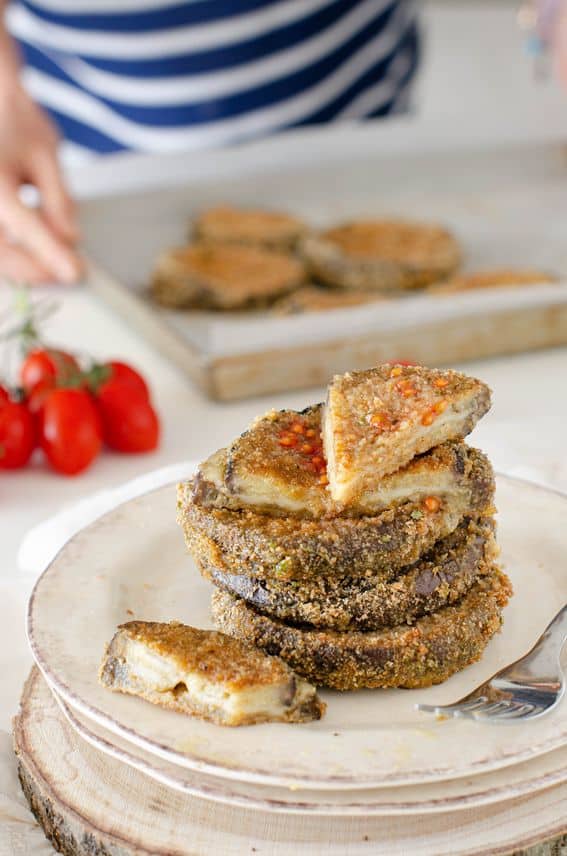 Cotolette di melanzane al forno con mozzarella