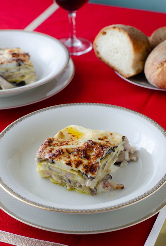 Lasagne Casa Milo fresche all'uovo 100% grano di Puglia con funghi e speck 