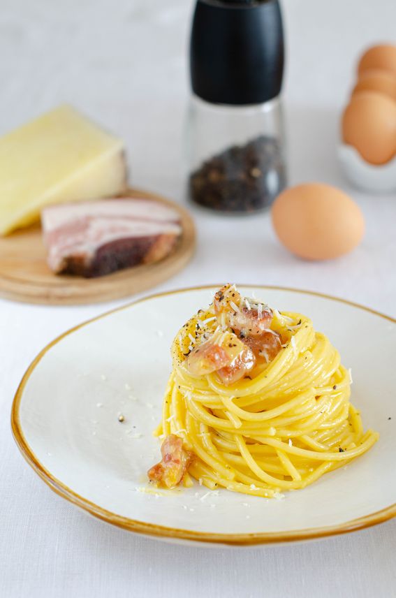 Carbonara con Spaghettoni Casa Milo